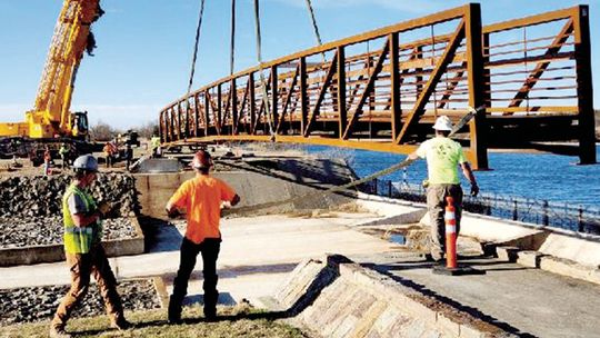 Crews Complete Installation Of New Bridge At Veterans Lake
