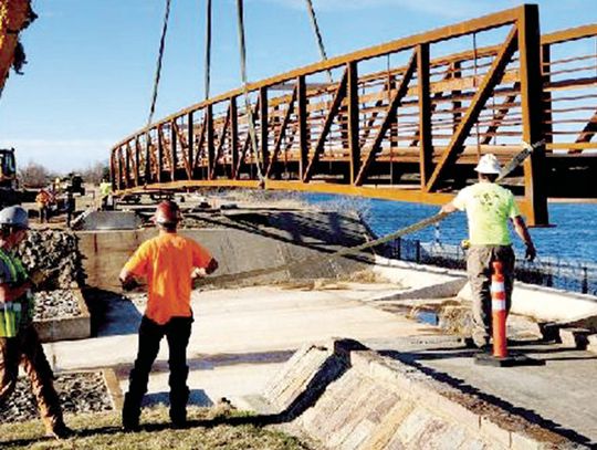 Crews Complete Installation Of New Bridge At Veterans Lake