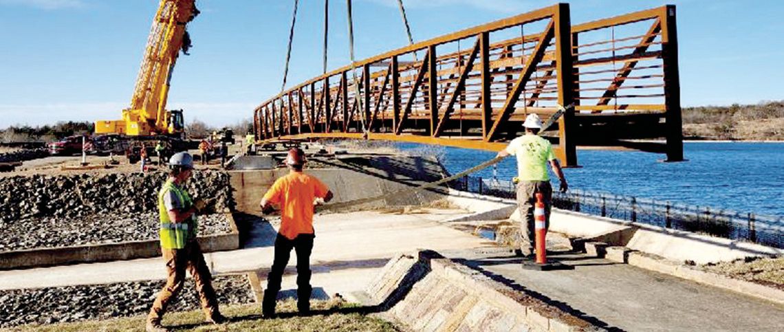 Crews Complete Installation Of New Bridge At Veterans Lake