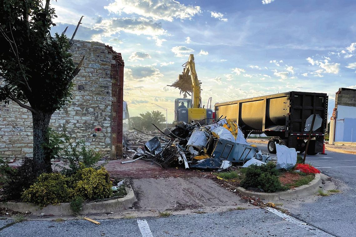 Debris Removal Continues In Downtown Area